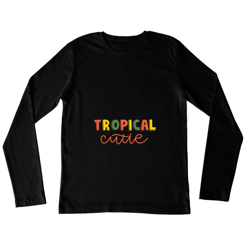 Design coloré tropical Femme Manches Longues T-Shirt