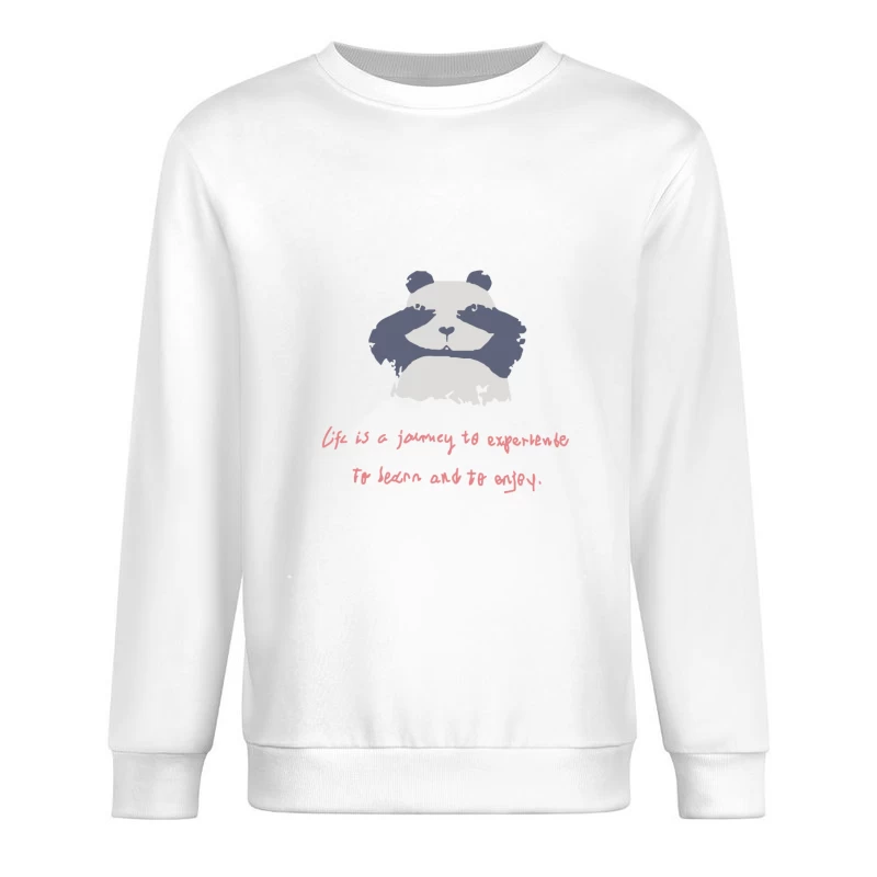 Panda-Grafik mit lebensbejahendem Zitat Herren Pullover Sweatshirt