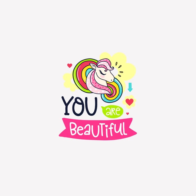 Illustration de licorne colorée avec message inspirant Femme T-Shirt