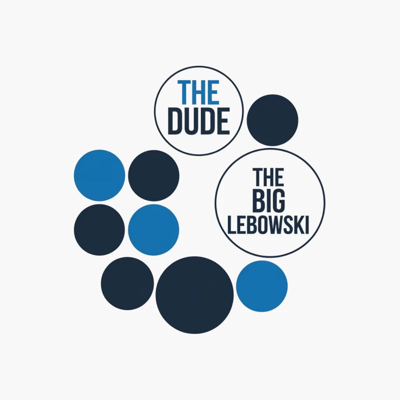 Minimalist Circles Design for The Big Lebowski Movie Cotton Tote Bag