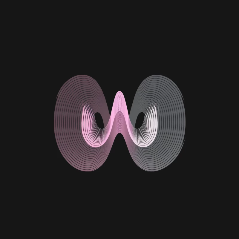 Abstract 3D Spiral Geometric Symmetry in Pink and Gray Male Long Sleeve T-Shirt