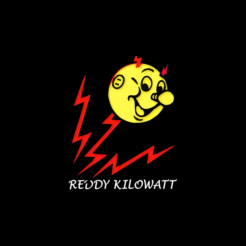 Reddy Kilowatt - Classic Electricity Company Mascot with Lightning Bolts Tapestry