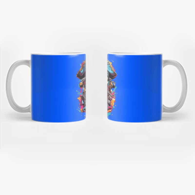 Stylized Pirate Skull Art Coffee Mug
