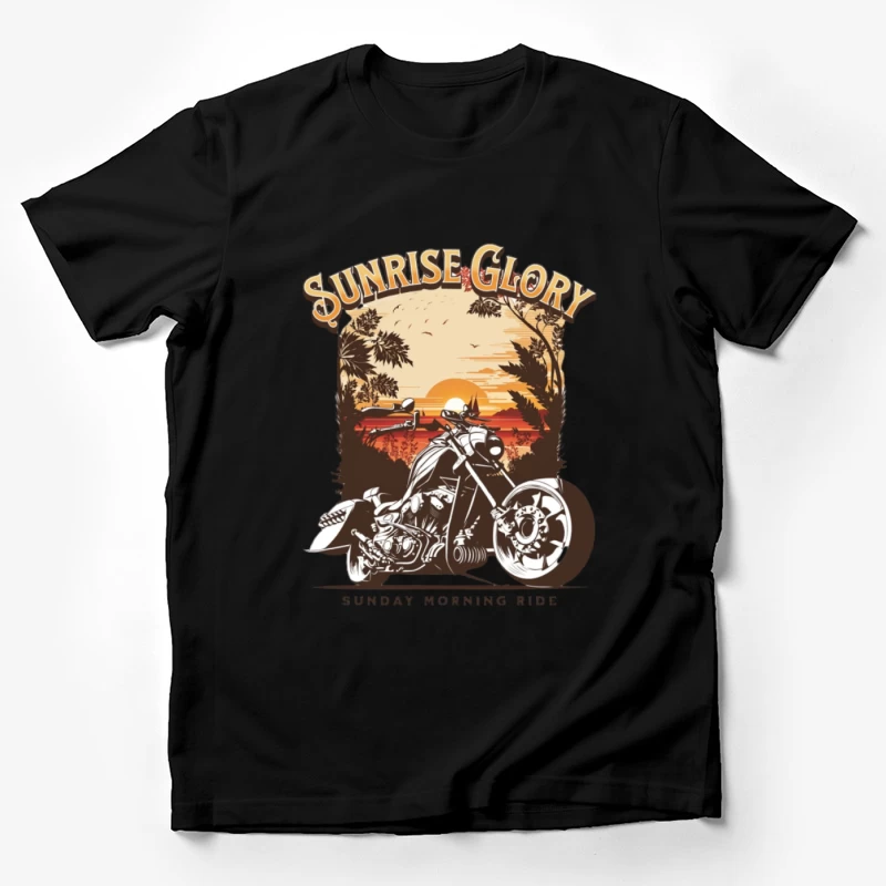 Balade en moto au lever du soleil Homme T-Shirt