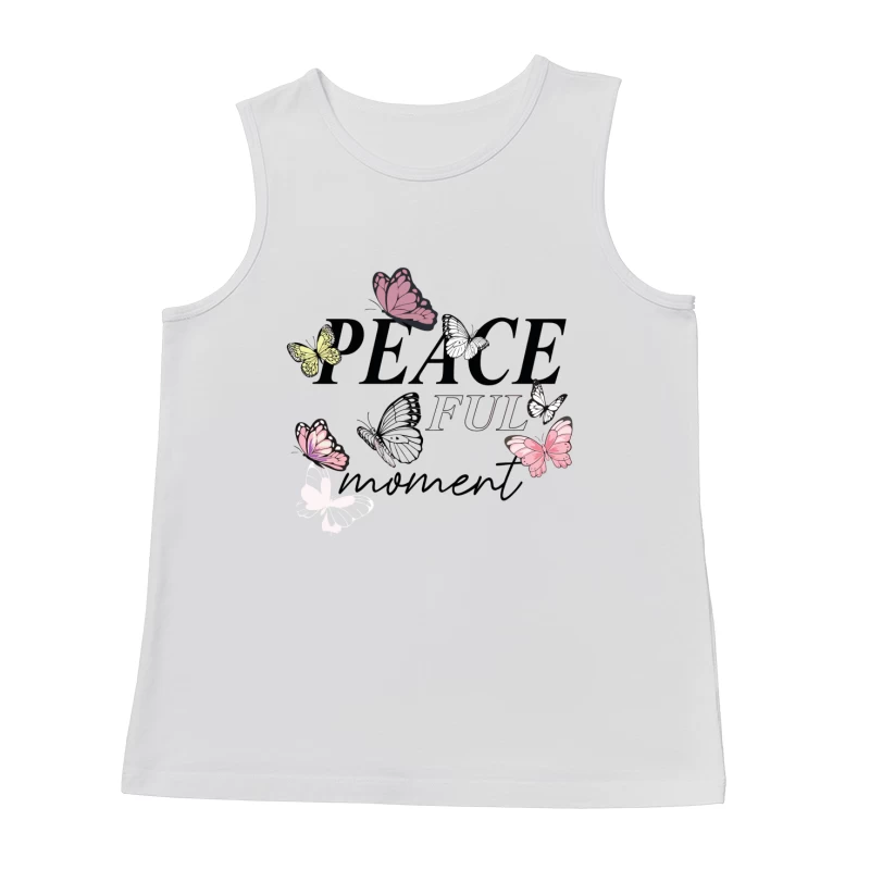 Peaceful Moment – Elegant Butterfly Serenity Male Tank Top