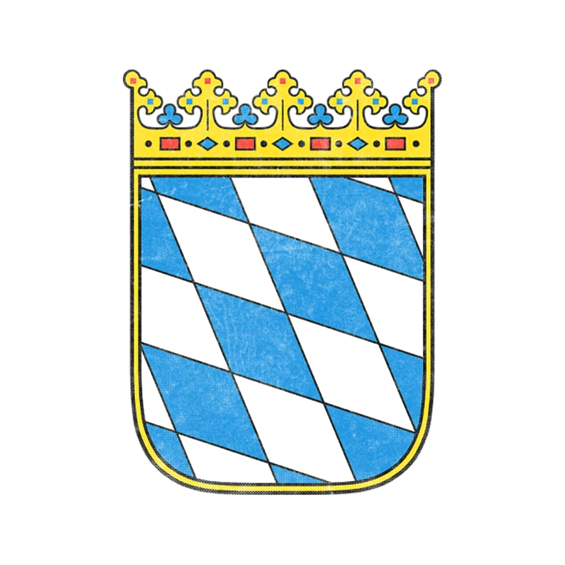 Bavaria Coat of Arms  Faded Style Region Design Tapestry