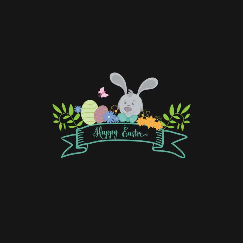 Lapin de Pâques avec œufs colorés Femme Manches Longues T-Shirt