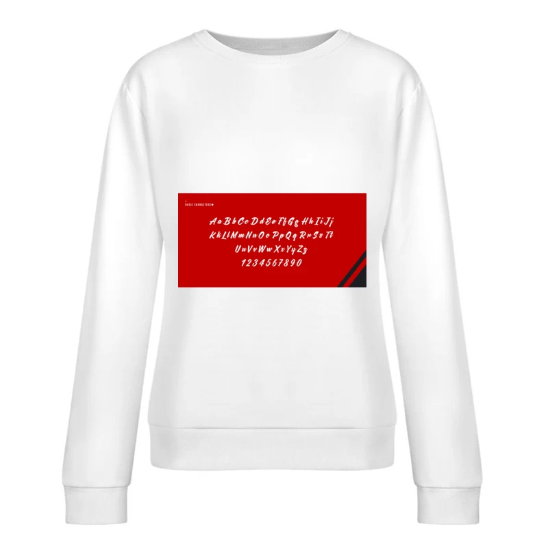 Polices de caractères cursives et numéros élégants Femme Sweat-shirt à enfiler
