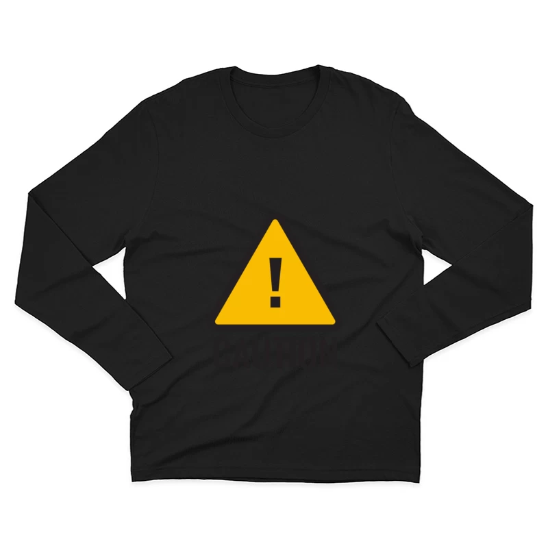 Achtungsschild mit Ausrufezeichen Herren Langarm T-Shirt