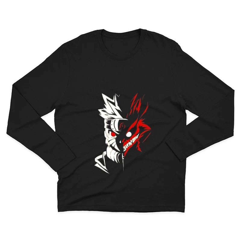 Halb Mensch, halb Dämon Kunstwerk Herren Langarm T-Shirt