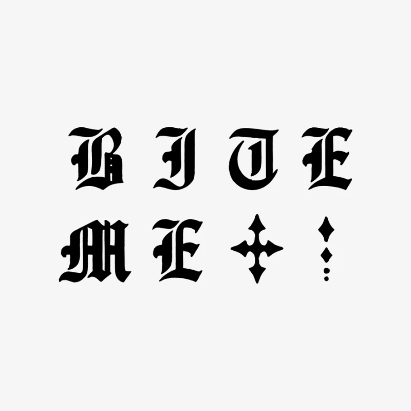 Gothic Schrift mit Sternmotiv Herren Pullover Sweatshirt
