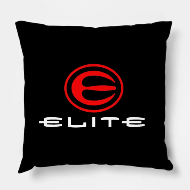 Elite Automotive Company Red Logo Design Throw Pillow