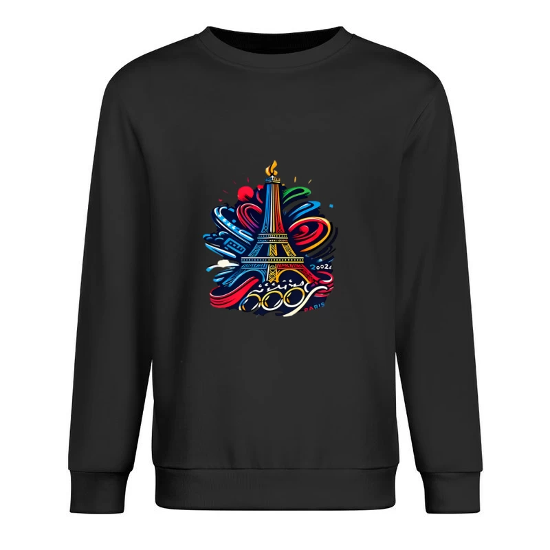 Paris 2024: Kreatives Symbol der Olympischen Spiele Herren Pullover Sweatshirt
