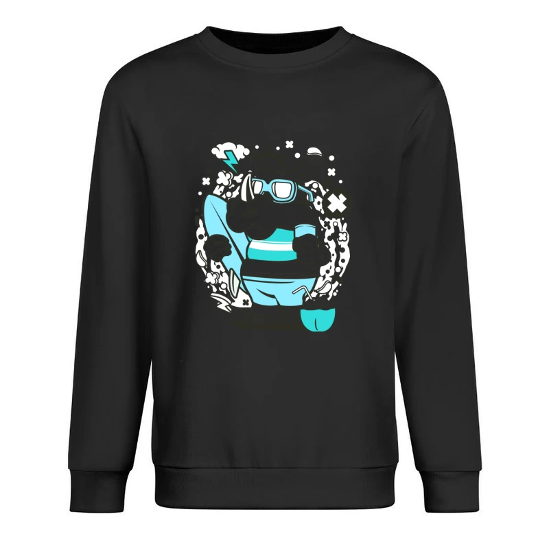 Rhino surfeur avec accessoires d'été Homme Sweat-shirt à enfiler