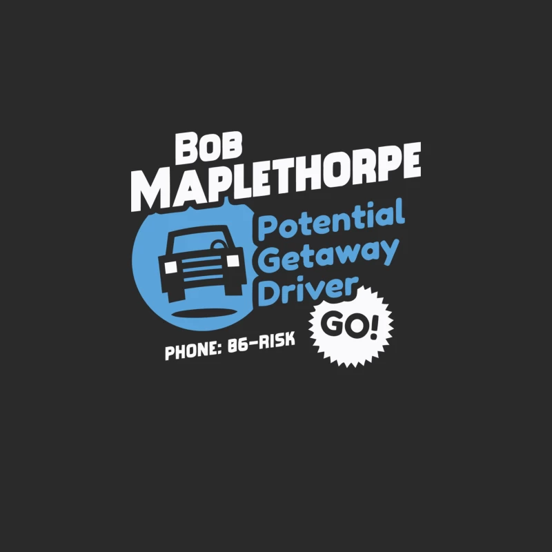 Potential Getaway Driver: Blue Car Logo Design Baseball Cap