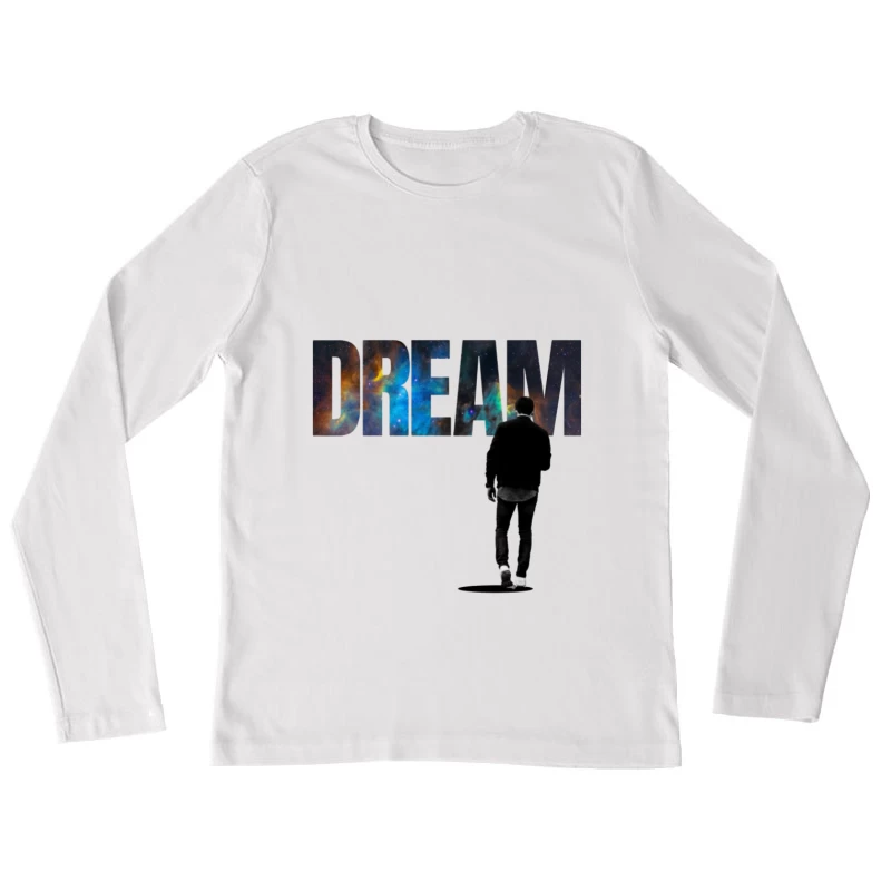 Homme rêve de l'espace Femme Manches Longues T-Shirt
