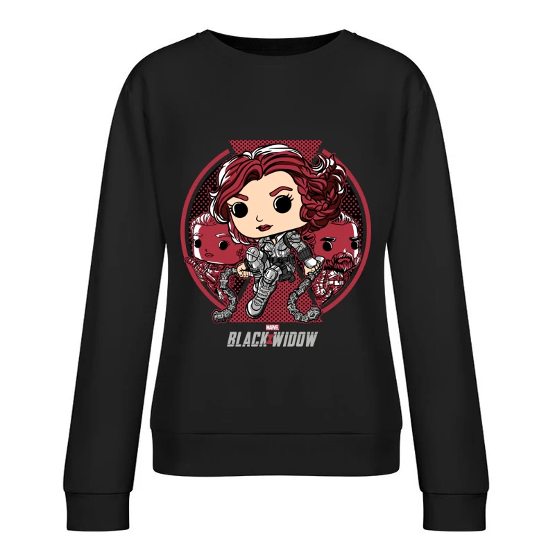 Marvel Black Widow Character Art Female Pullover Sweatshirt