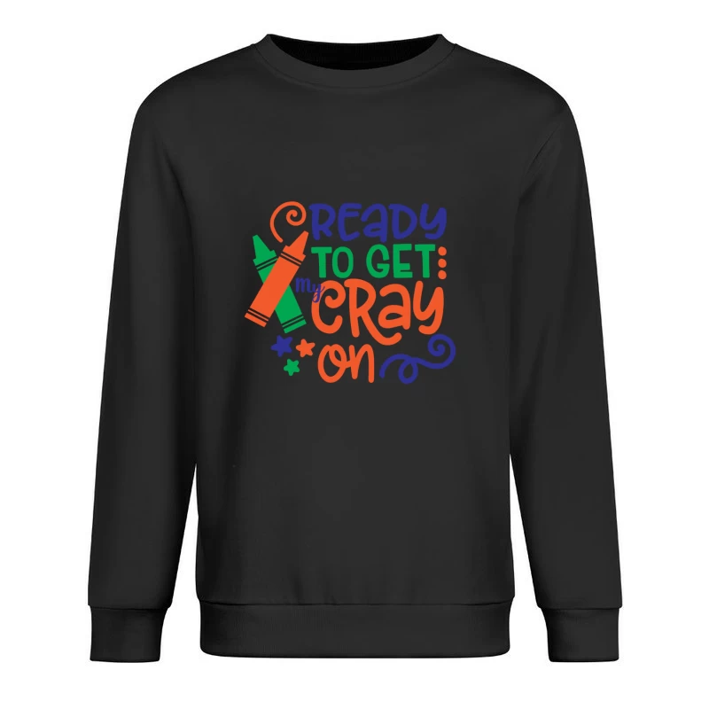 Prêt pour la créativité avec des crayons colorés Homme Sweat-shirt à enfiler