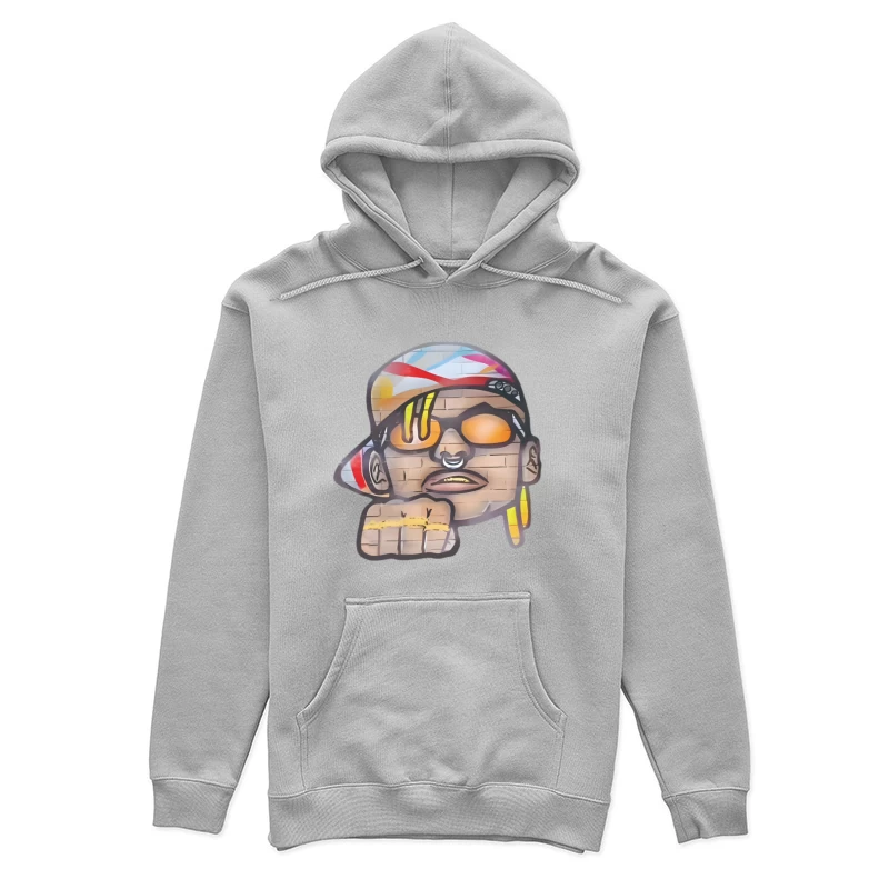 Arte graffiti con bandana e occhiali da sole Felpa con cappuccio Donna