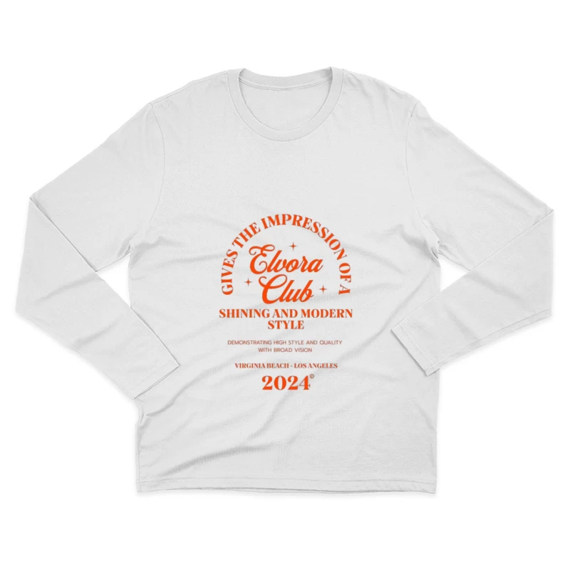 Elegantes Club-Logo für 2024 Herren Langarm T-Shirt