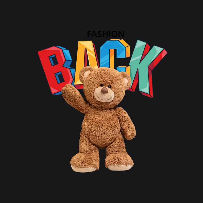 Teddybär mit bunter Schrift Herren Pullover Hoodie