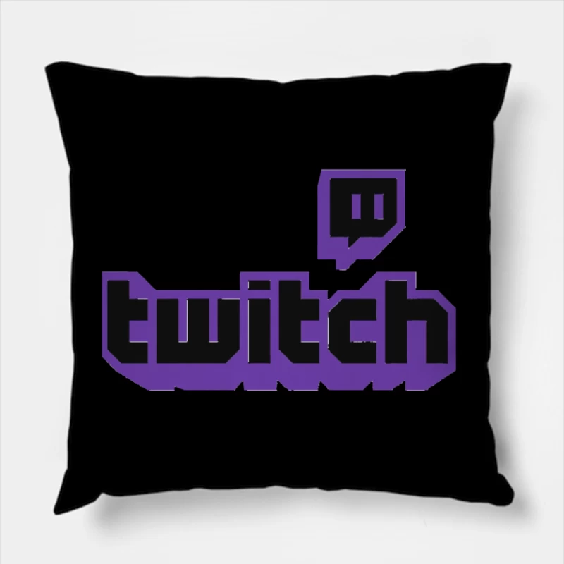 Twitch Gaming Platform Purple Logo Throw Pillow