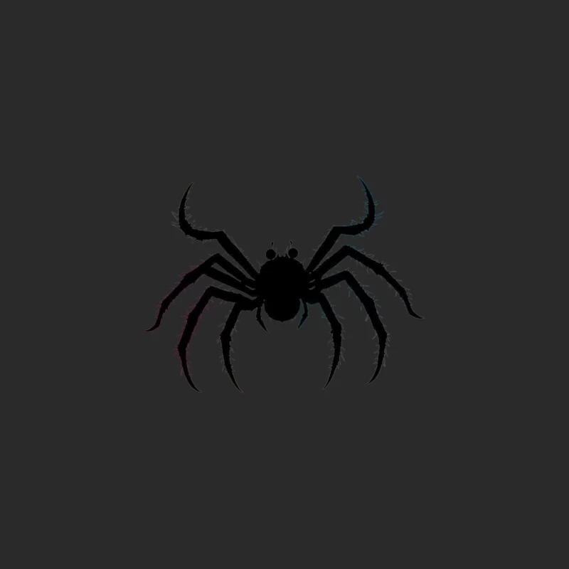 Menacing Spider Silhouette in Black Baseball Cap