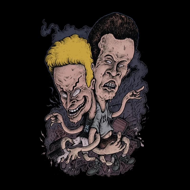 Beavis and Butt-Head Cartoon Art Pin