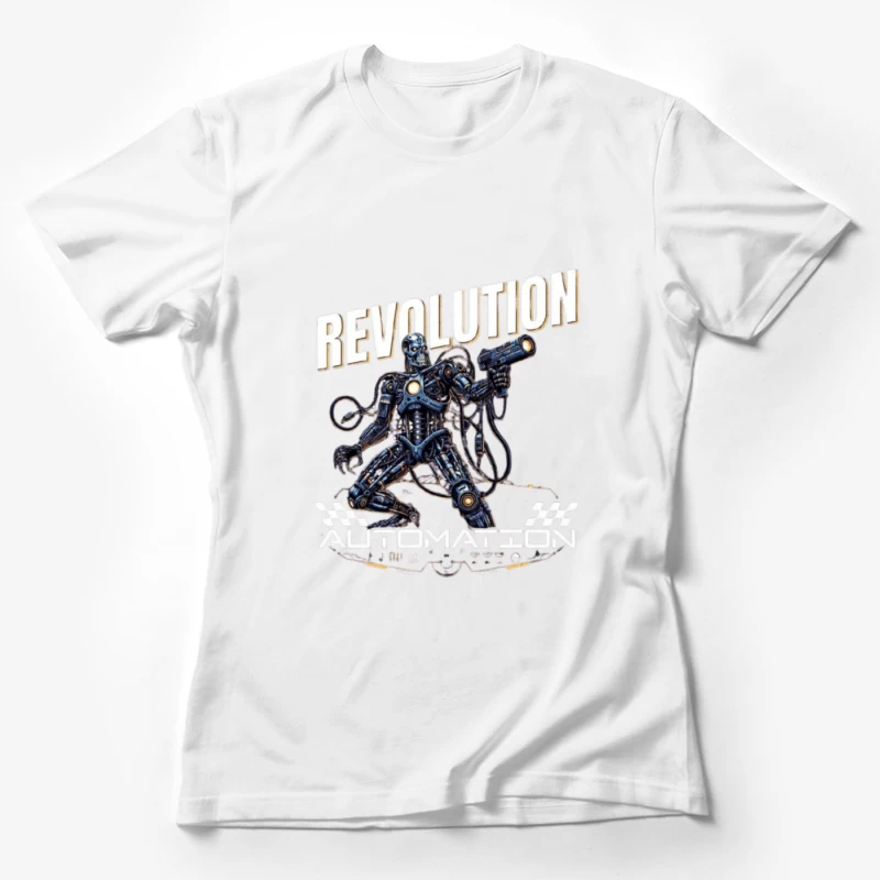 Combat Robot Revolution Sci-Fi Art Female T-Shirt