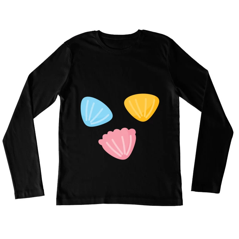 Coquillages colorés modernes Femme Manches Longues T-Shirt