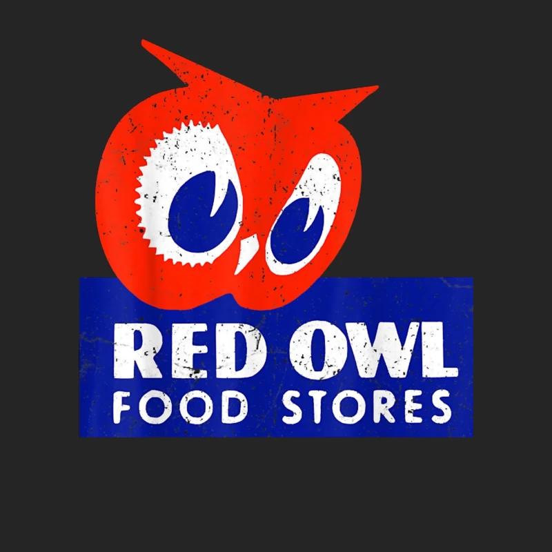 Vintage Red Owl Food Stores Logo Design Male Pullover Sweatshirt