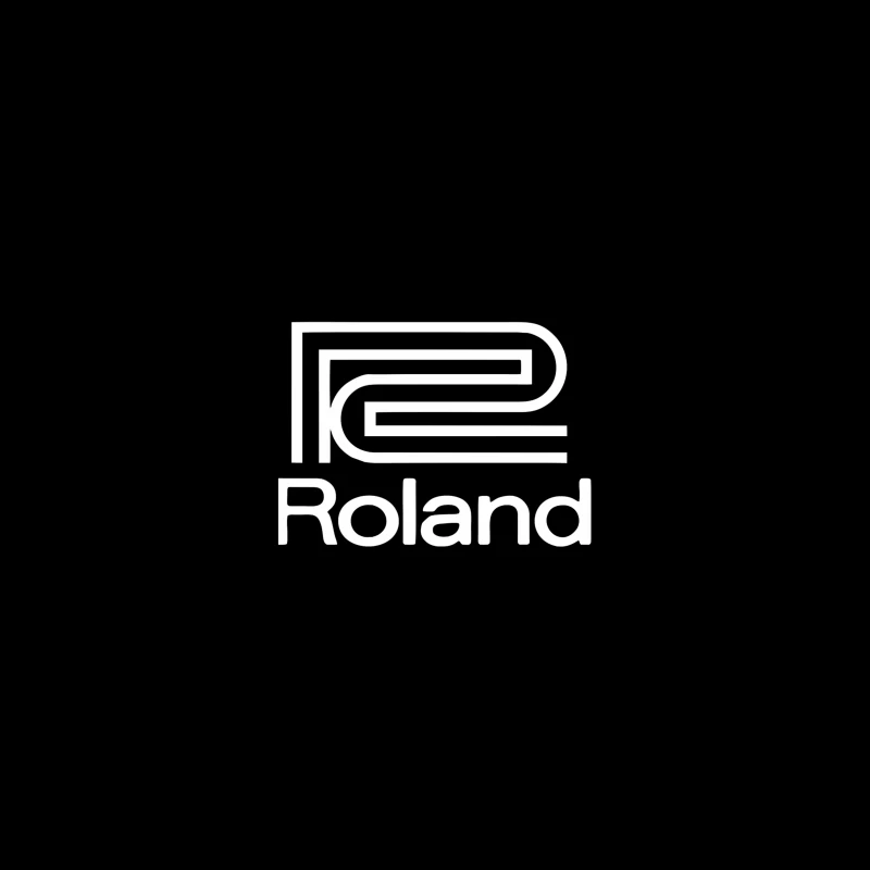 Roland Musical Equipment Brand Logo Outline Coffee Mug