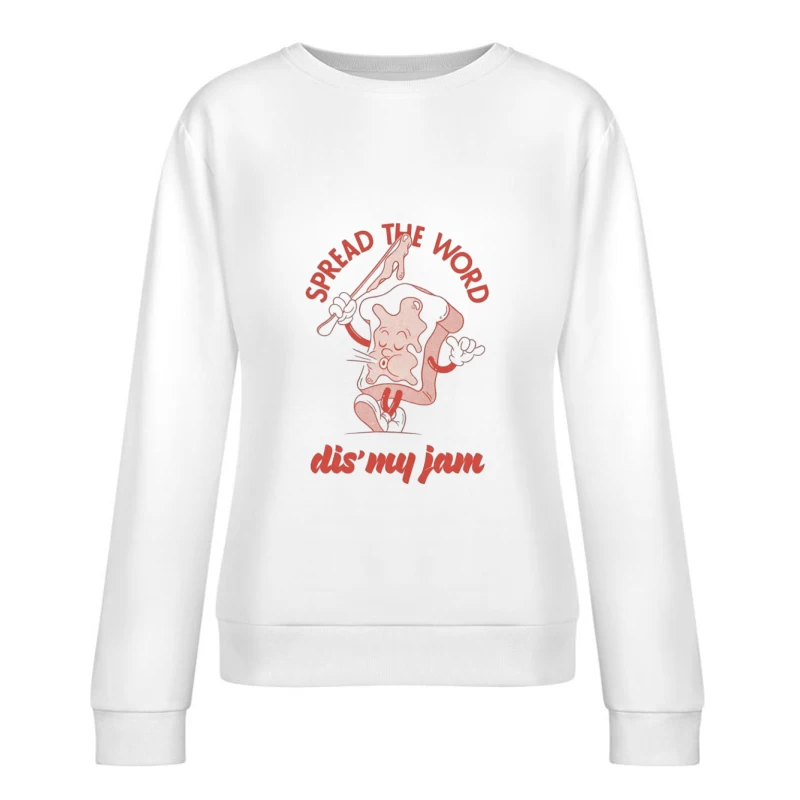 Personnage joyeux de tartine Femme Sweat-shirt à enfiler