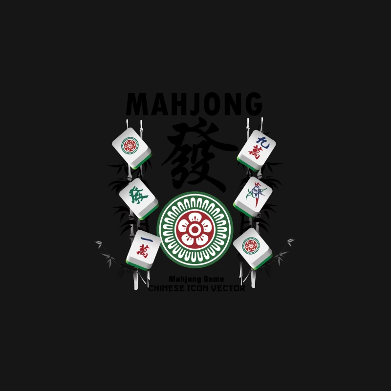 Mahjong Spielsteine und Muster Herren Langarm T-Shirt