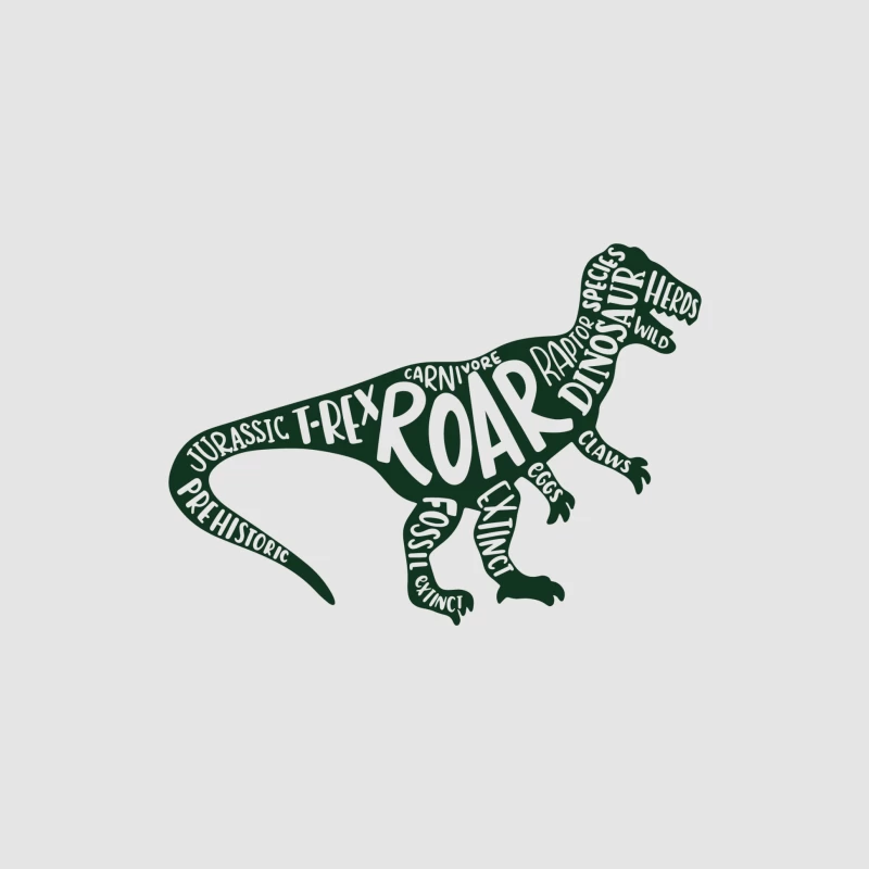 Dinosaure en typographie Homme Sweat à capuche