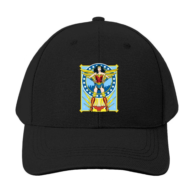 Wonder Woman Comic Art Illustration Baseball Cap