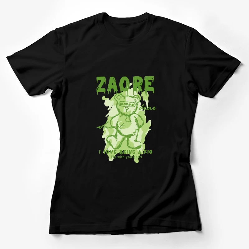 Cute Bear Graphic Art Female T-Shirt