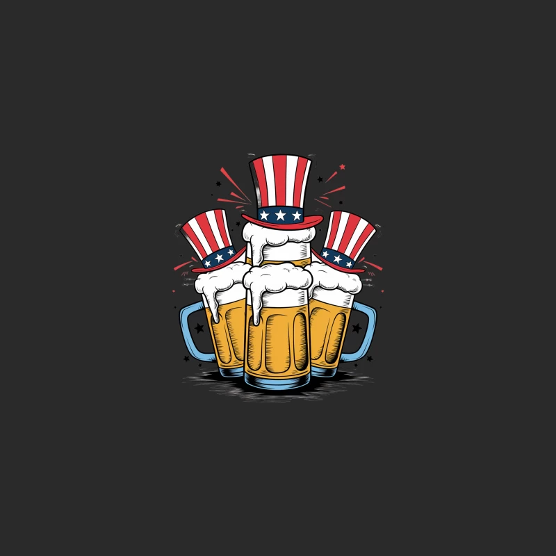 Patriotic American Beer Celebration for Independence Day Baseball Cap