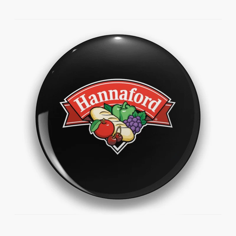 Hannaford Supermarket Logo with Fresh Produce Design Pin