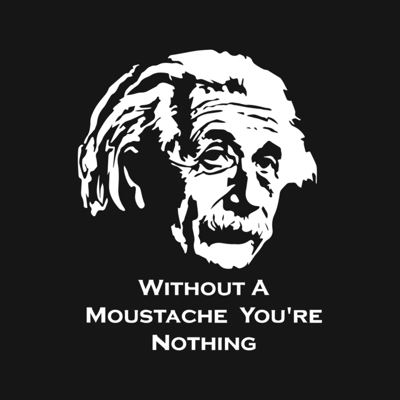 Without A Moustache Einstein Proud Hirsute Mustachioed Grooming Mouse Pad
