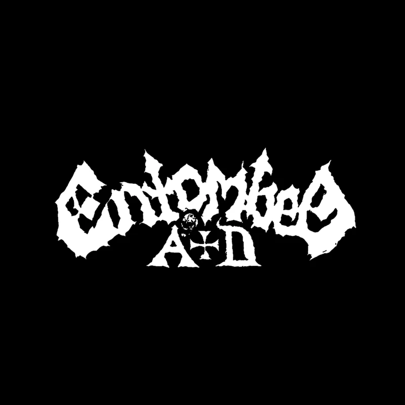 Entombed White Logo Desk Mat