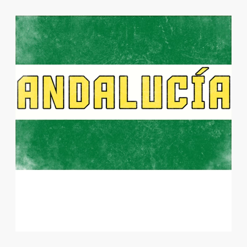 Andalucía Spain  Retro Faded Style Flag Design Pin