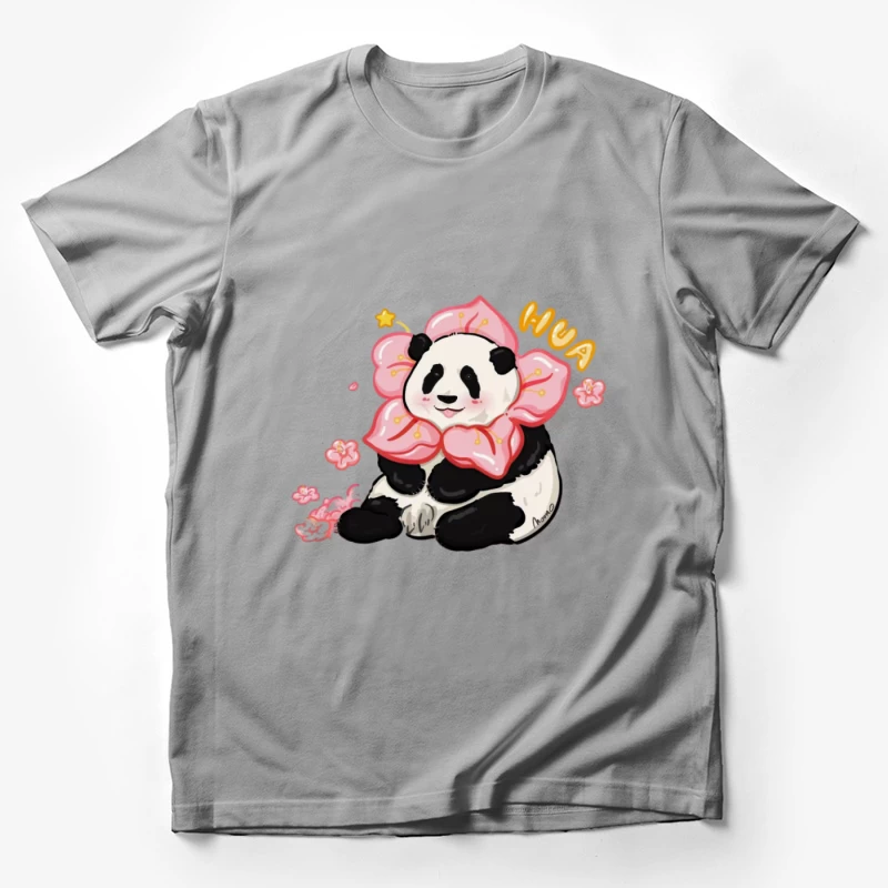 Panda mit Blumenkrone Herren T-Shirt