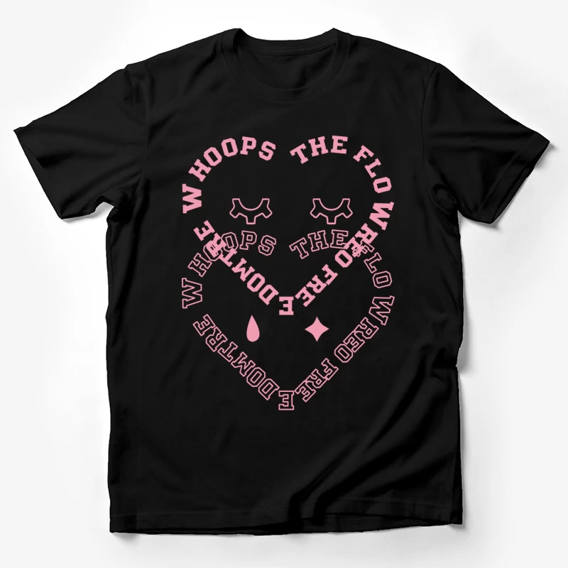 Herzförmiges Design mit Text Herren T-Shirt