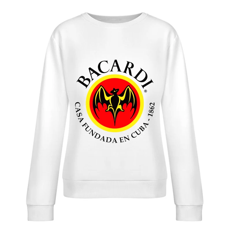 Bacardi Rum's Historic Cuban Bat Logo Female Pullover Sweatshirt