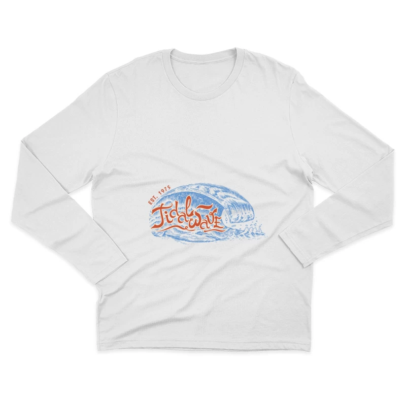 Tidal Wave Logo mit Wasserwelle Herren Langarm T-Shirt