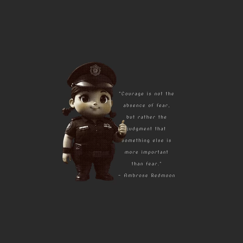 Inspiring Quote on Courage and Fear Baseball Cap
