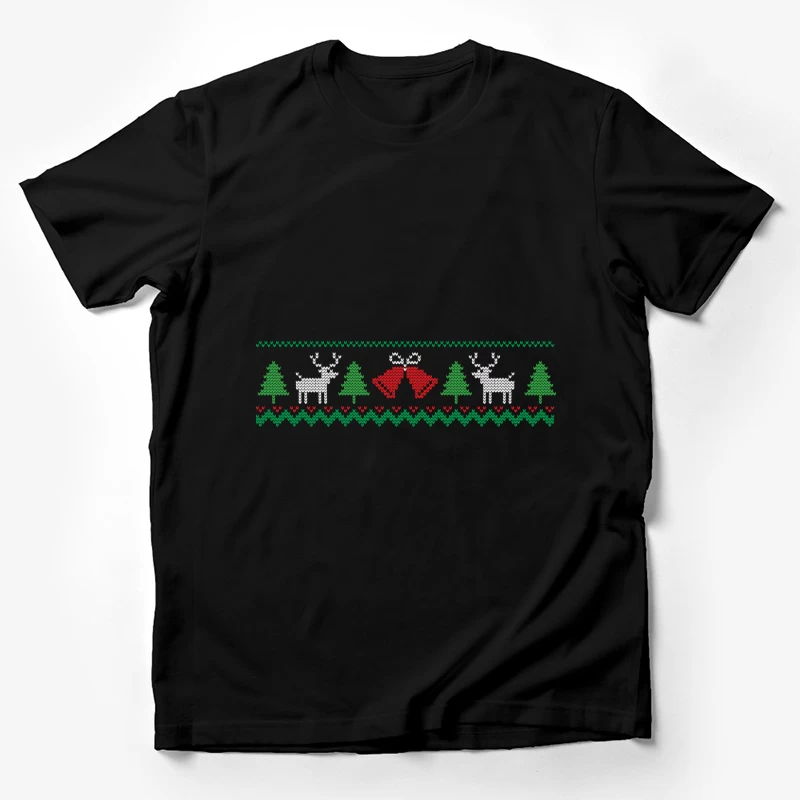 Motif de Noël avec rennes et cloches Homme T-Shirt