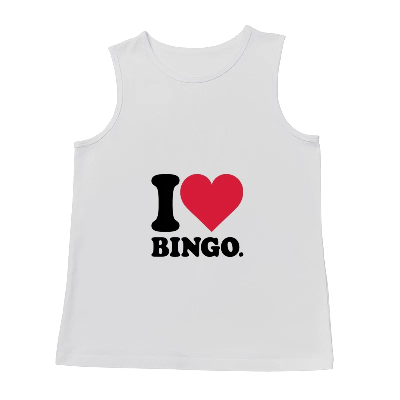 I Love Bingo: Heart for Popular Game Male Tank Top
