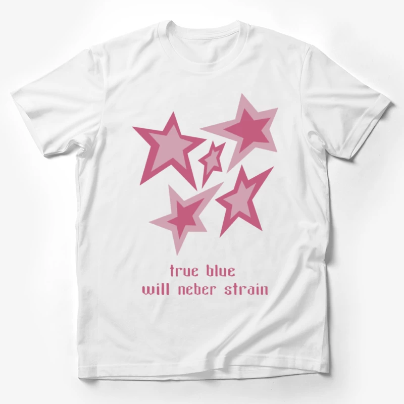 Rosa Sterne mit Spruch Herren T-Shirt